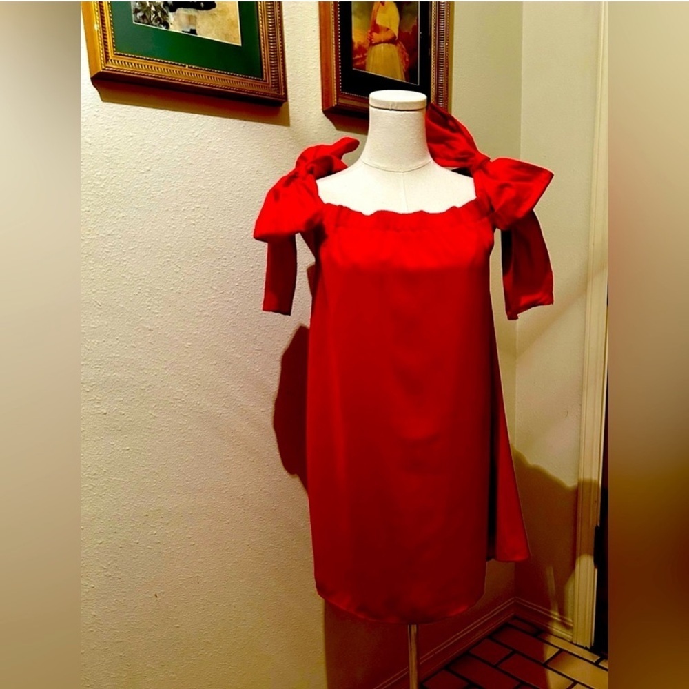 Sugarlips Off The Shoulder Super Cute Red Bow Dress : Size Small - Picture 7 of 10